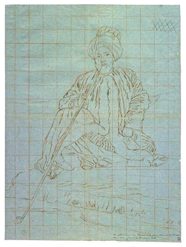 Liotard - Un effendi homme fumant sur un sofa, 1751, 1935-0006