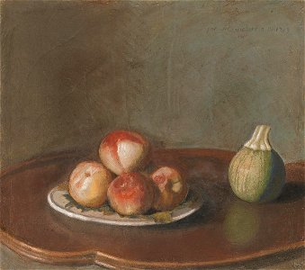 Liotard - Stillleben mit Pfirsichen und Kürbis, 1783, OR 282