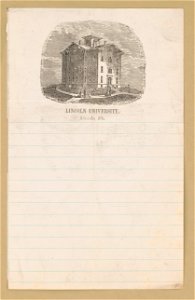 Lincoln University. (Notepaper) LCCN2003677775
