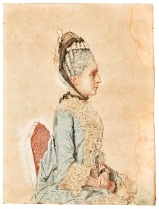 Liotard - PORTRAIT OF A SEATED YOUNG LADY, SEEN IN PROFILE, lot.47