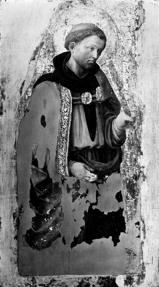 Lippi - Saint Lawrence Enthroned with Saints and Donors, ep35.31.1c.bw.R