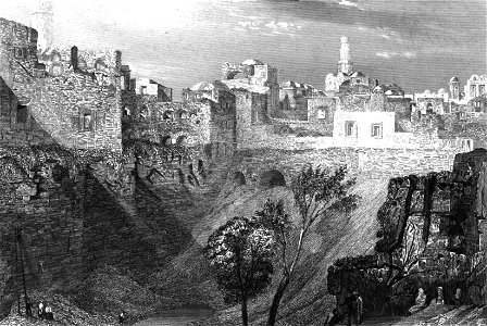 Lions Gate and Bethesda, Illustration for La Terre-Sainte et les lieux illustrés par les apôtres, by Adrien Egron, 1837 (11)
