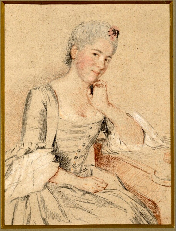 Liotard - Porträt von Jeanne Natoire (), der Schwester des Künstlers Charles-Joseph Natoire, um 1750, 12097