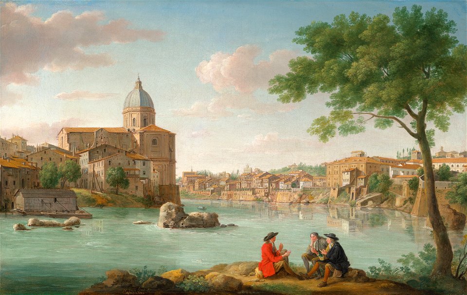 Hendrik Frans Van Lint The Church Of San Giovanni Dei Fiorentini On The Tiber Rome Creazilla