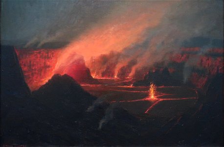 Lionel Walden - 'Volcano', oil on canvas, c. 1880s, Honolulu Academy of Arts