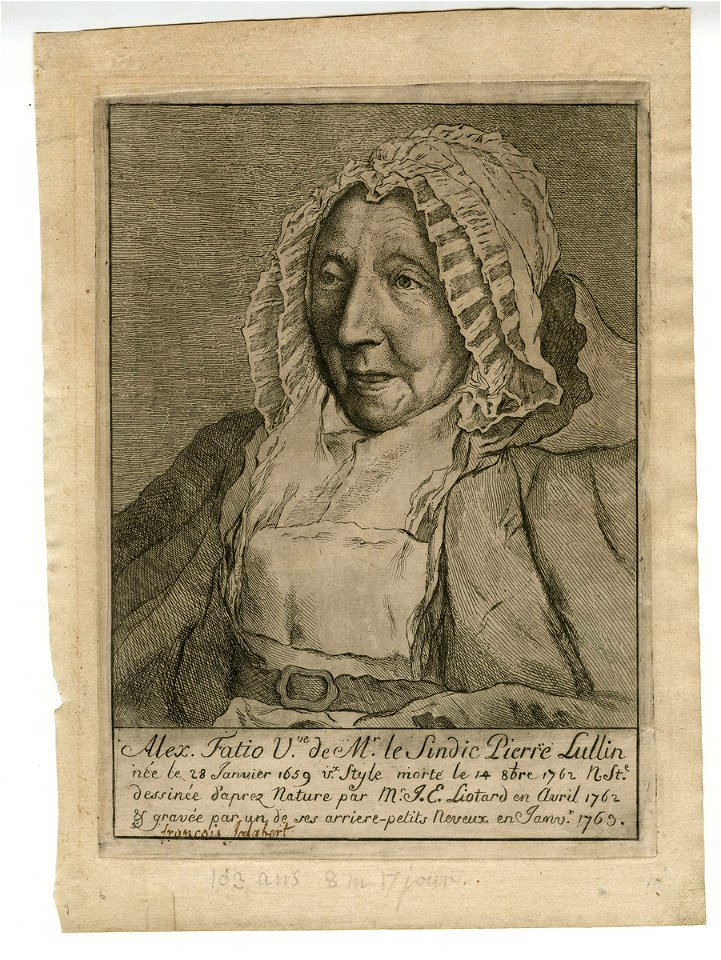 Liotard - Alexandrine Fatio, Veuve de M. Pierre Lullin, 1763, 1763, E 2008-0081