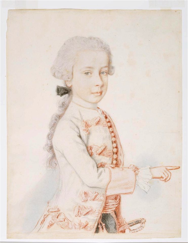 Liotard - Portrait de Ferdinand, archiduc d'Autriche, futur gouverneur de Lombardie et duc de Modène, en pose militaire (1754-1806), 1762, 1947-0045