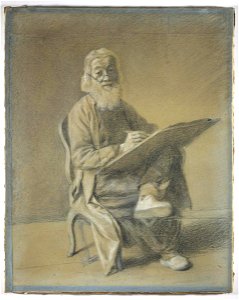 Liotard - Autoportrait dessinant, dit à la nouvelle barbe, 1783, 1984-0129