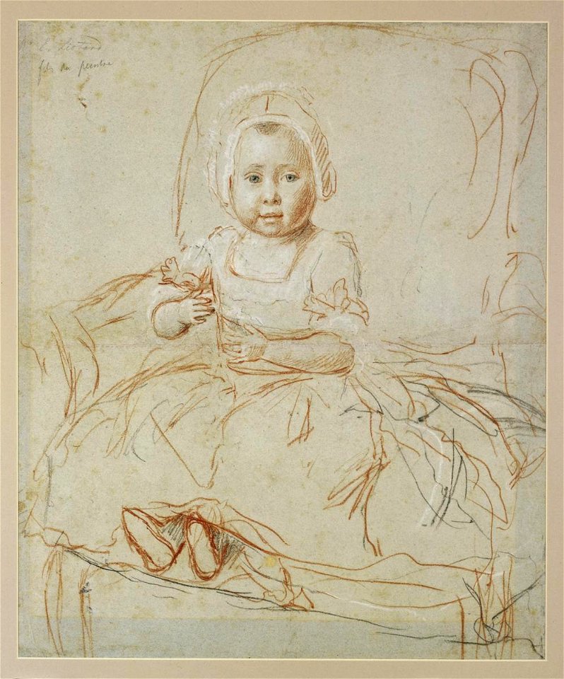 Liotard - Portrait de Frédérica-Louise-Wilhelmina, princesse d'Orange-Nassau, bébé (1770-1819), 1772, 1934-0039