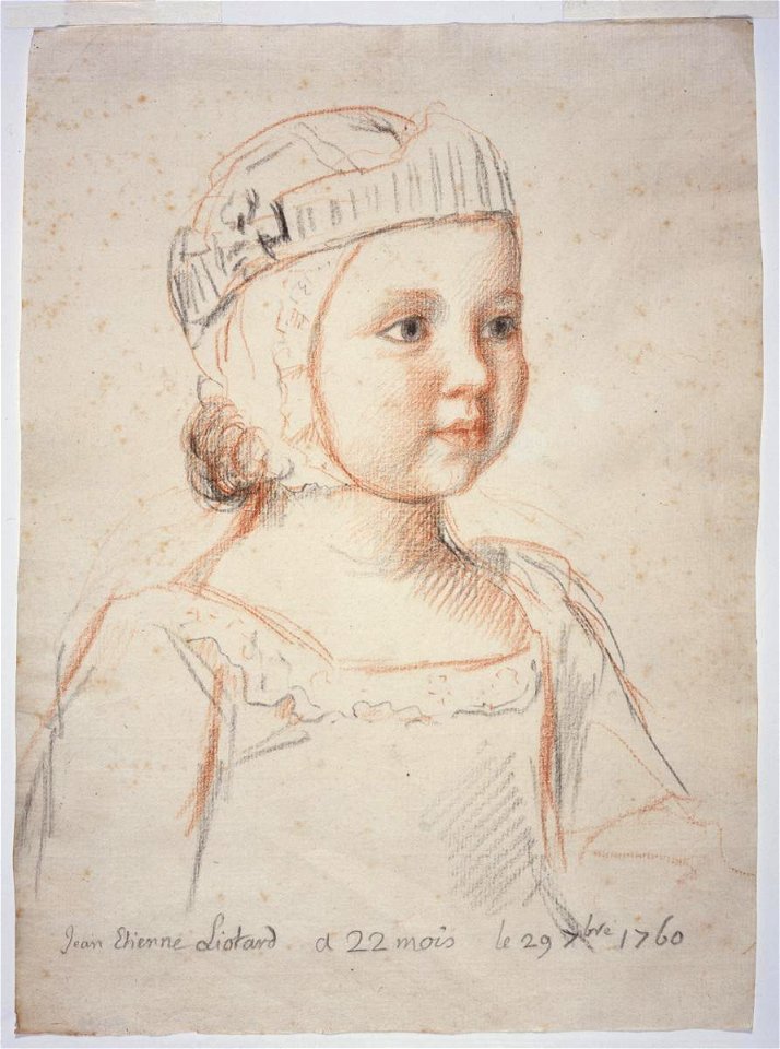 Liotard - Portrait de Jean-Etienne Liotard (1758-1822), fils aîné de l'artiste, à l'âge de vingt-deux mois, 1760, 1934-0036. Free illustration for personal and commercial use.