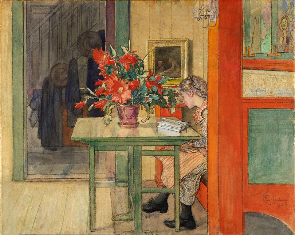 Lisbeth Reading (Carl Larsson) - Nationalmuseum - 26295