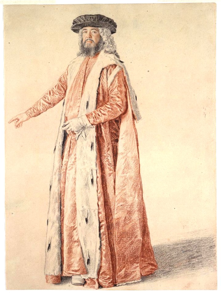 Liotard - Gentilhomme en talar fourré à la cour de Jassy, 1742 – 1743, 1934-0035