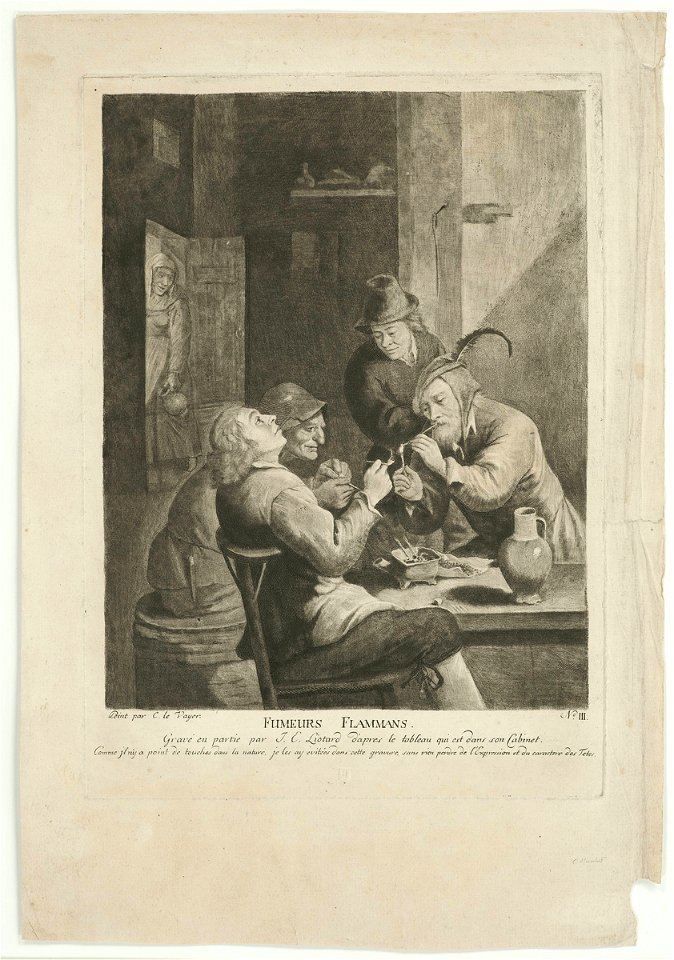 Liotard - Fumeurs flamands, d'après Le Vayer, vers 1779, E 2010-0023