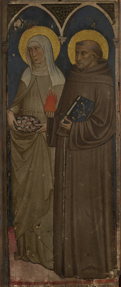 Lippo di Andrea - Saint Elizabeth of Hungary and Saint Anthony of Padua - 1943.210 - Yale University Art Gallery