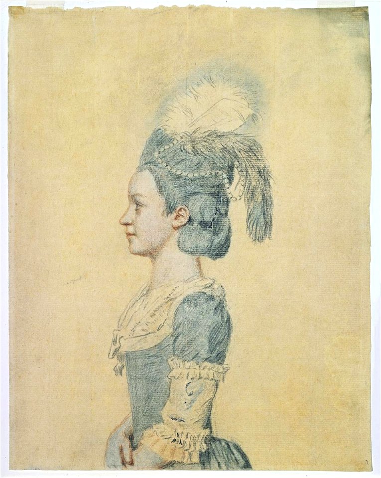 Liotard - Portrait de Marie-Thérèse Liotard (1763-1793), fille de l'artiste, vue de profil à gauche, 1934-0031