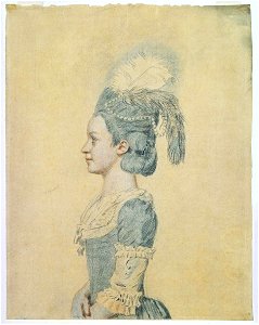 Liotard - Portrait de Marie-Thérèse Liotard (1763-1793), fille de l'artiste, vue de profil à gauche, 1934-0031. Free illustration for personal and commercial use.