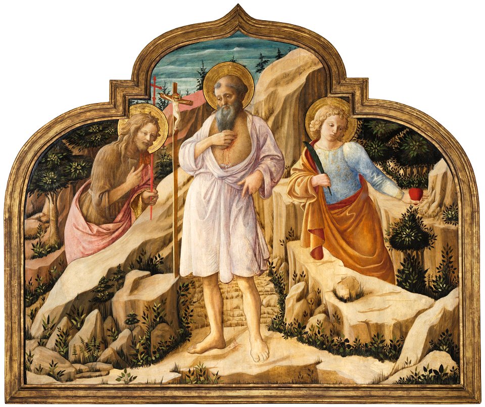 Lippi - Saint Jerome in the Desert with Saints John the Baptist and Ansanus, c. 1455, 1963.111