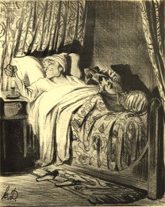 Lithografie-Kreide-Daumier