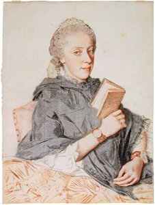Maria Anna of Austria 1762 by Liotard. Free illustration for personal and commercial use.