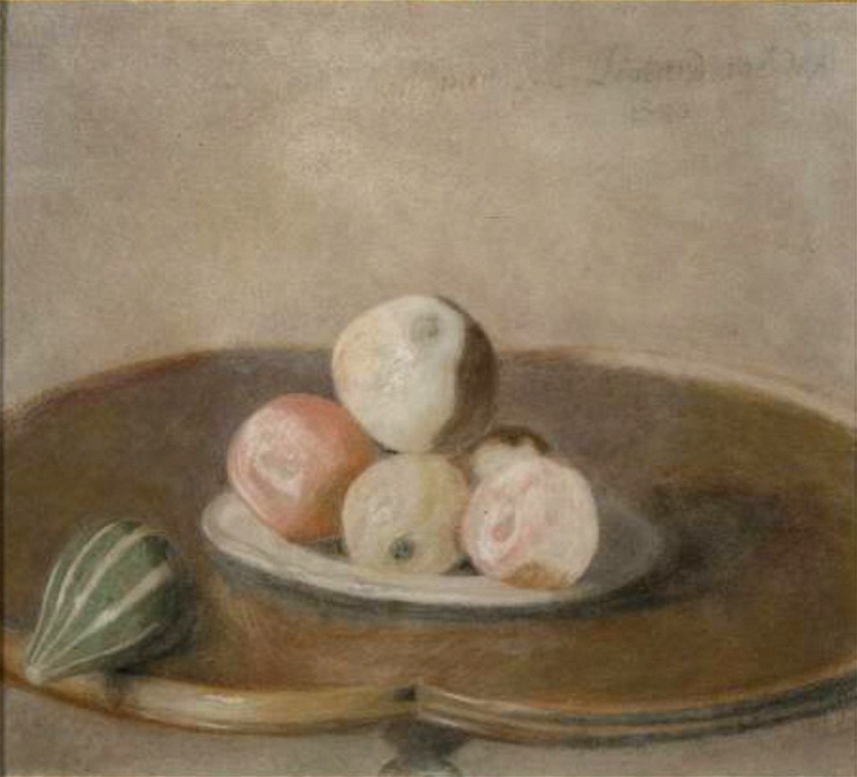 Liotard - Nature morte. Assiette de fruits et une coloquinte, 1783, 1897-0009