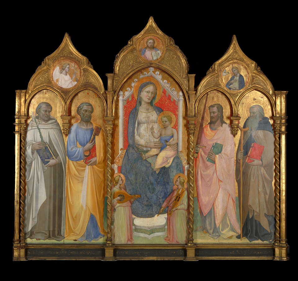 Lippo di Andrea - Virgin and Child Enthroned with Saint - 1871.22a-d - Yale University Art Gallery