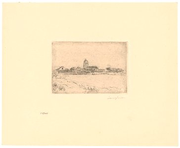 Little View of Mariakerke, print by James Ensor, 1887, Prints Department, Royal Library of Belgium, F. 27009
