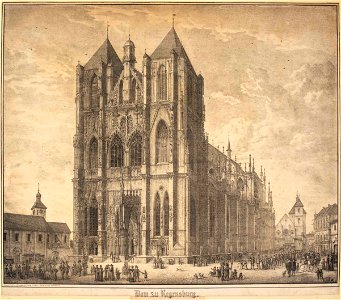 Litho - Regensburg - Dom - Quaglio - 1820