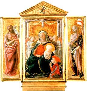 Lippi, trittico madonna. Free illustration for personal and commercial use.