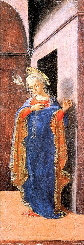 Lippi, annunciazione della frick collection, vergine