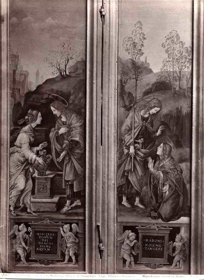 Lippi Filippino - Maestro della leggenda di sant'Orsola - Cristo e la Samaritana al pozzo, Noli me tangere, Angelo con velo della Veronica, 41725 gw