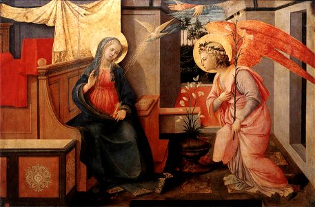 Annunciation, Rome - Fra Lippi. Free illustration for personal and commercial use.