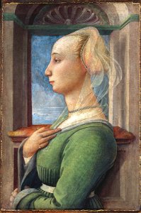 Filippo Lippi, ritratto femminile. Free illustration for personal and commercial use.