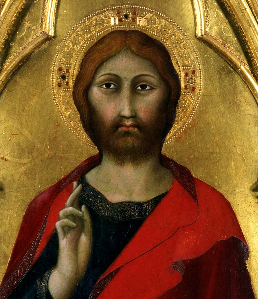 Lippo Memmi - Christ Blessing (detail) - WGA15016