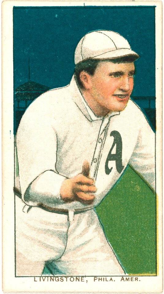 Livingston, Philadelphia Athletics, baseball card portrait LCCN2008676842