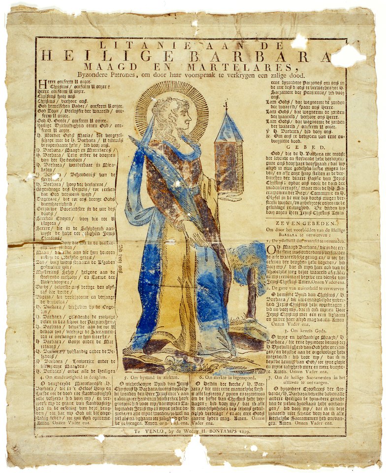 Litany of Saint Barbara by Weduw H. Bontamps Limburgs Museum G10576