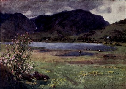 Little Langdale Tarn - The English Lakes - A. Heaton Cooper. Free illustration for personal and commercial use.