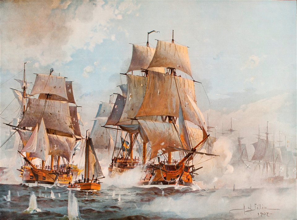 Litografi - Sjöhistoriska museet - OB 428