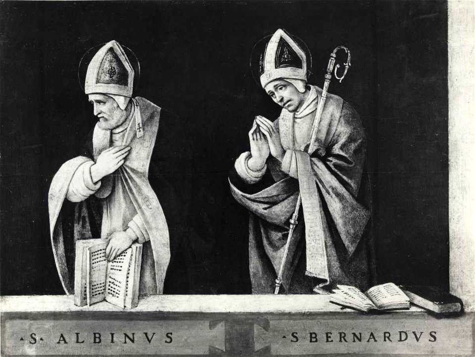 Lippi Filippino - Sant'Albino e san Bernardo di Mentone, 1496, Collezione privata, Elberfeld