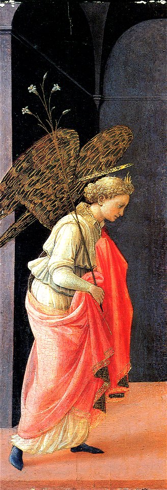 Lippi, annunciazione della frick collection, angelo