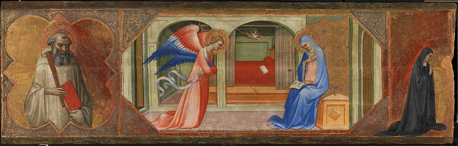 Lippo di Andrea - St. Benedict - The Annunciation - A Kneeling Nun - KMS235 - Statens Museum for Kunst