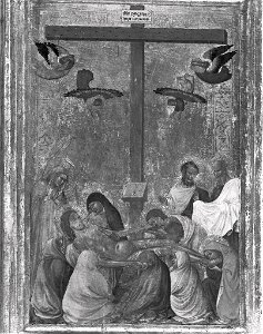 Lippo di Benivieni - Lamentation over the Dead Christ - 1917.195.A - Harvard Art Museums
