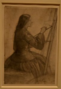 Lissie Siddal Seated at an Easel 1854 DGR (50336522673)