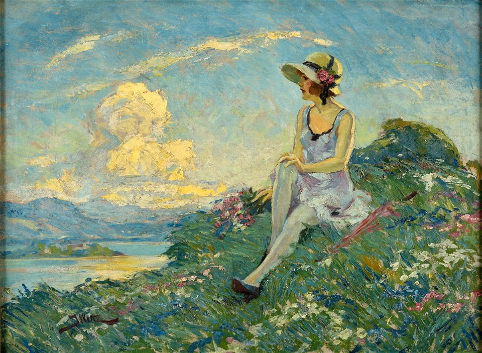 Lipót Illencz Frühlingstag am See