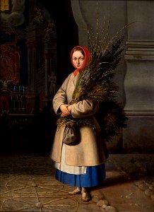 Lithuanian Girl with Palm Sunday Fronds