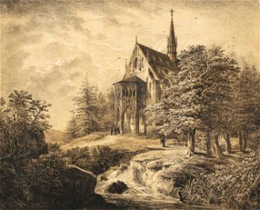 Litho - Tirol - Wallfahrtskirche - Quaglio - 1818