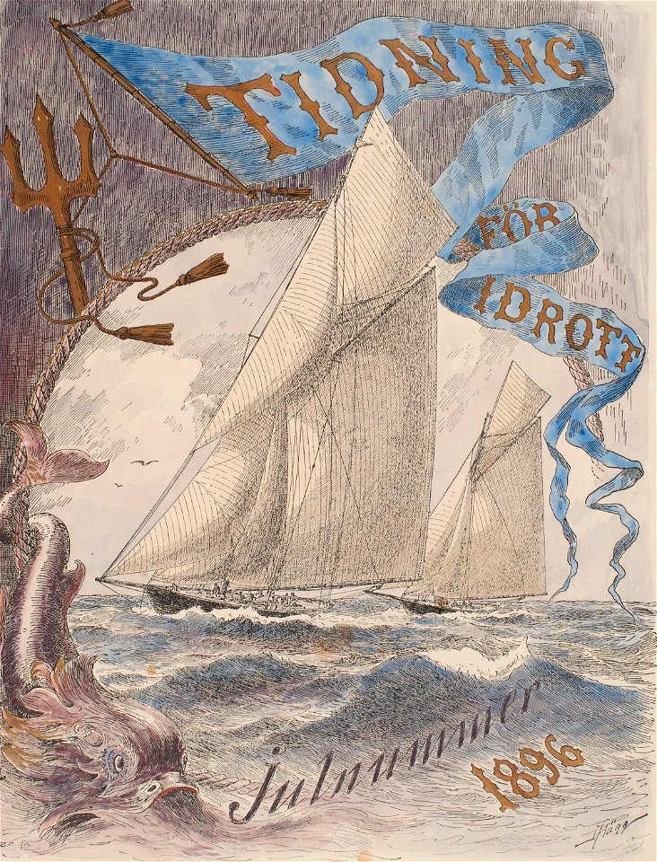 Litografi - Sjöhistoriska museet - SB 1355