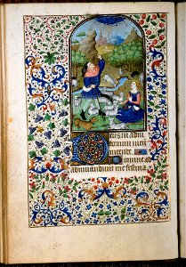 Livre d'heures - BM Lyon Ms5145 f061v (Annonce aux bergers)