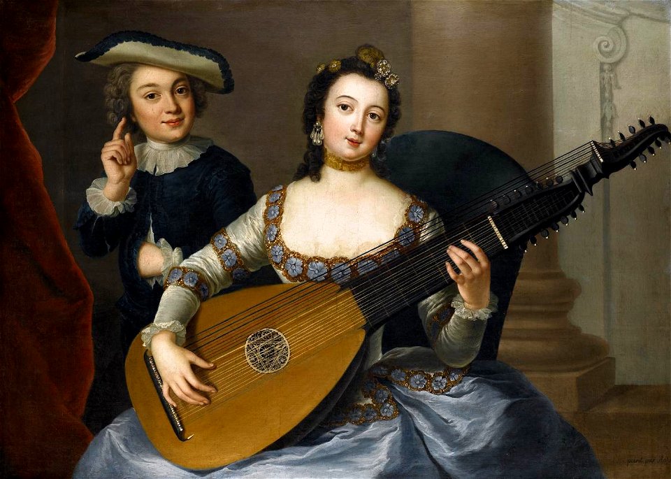Lisiewsaka-woman-playing-a-lute