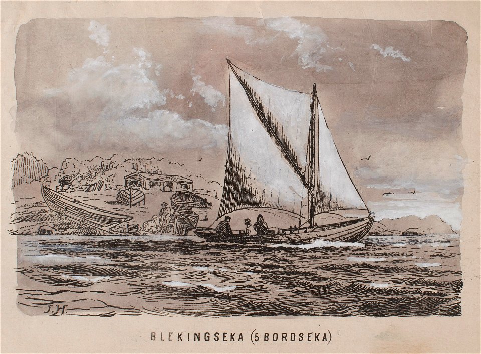 Litografi - Sjöhistoriska museet - SB 1003