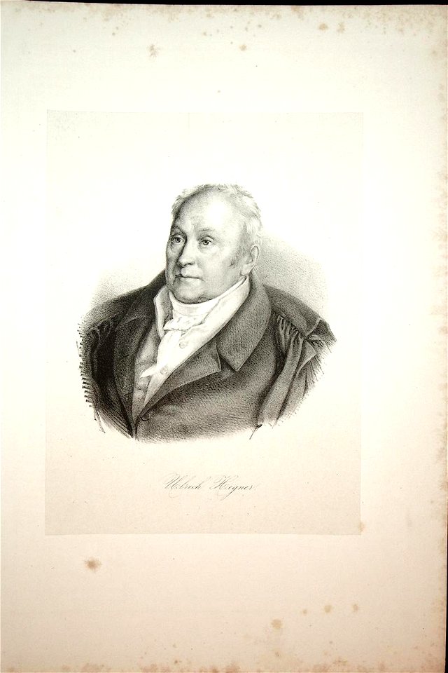 Litho - Portrait des Ulrich Hegner